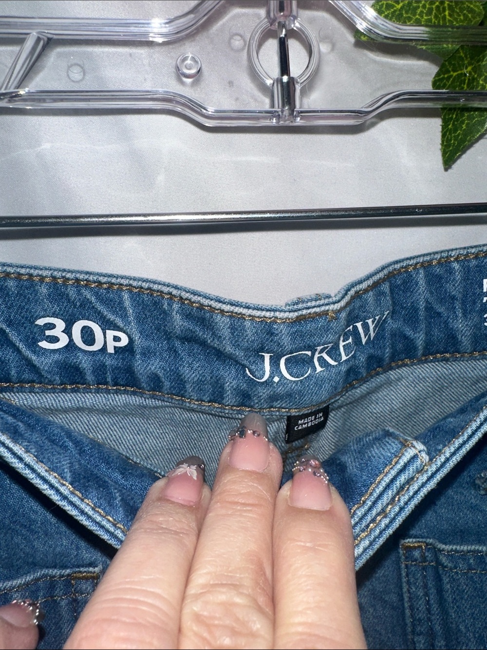 J. Crew Blue Wide-Leg Women's Jeans with Front Patch Pockets - Picture 5 of 7